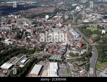 aerial view of Stockport town centre Stock Photo