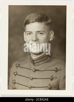 1960s Portrait of West Point Military Academy Cadet in Uniform, West Point, NY,  USA Stock Photo