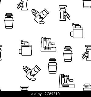 Spiralizer Kitchenware Vector Seamless Pattern Stock Vector