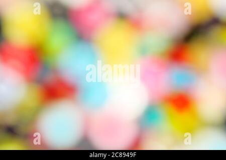 multicolor abstract background, defocused shot of colorful buttons Stock Photo