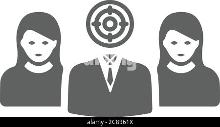 Target people icon. Perfect for use in designing and developing websites, presentations, stock images, Promotional Materials, Illustrations or Info gr Stock Vector