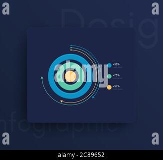 Vector graphics mobile infographics with three options. Template for creating mobile applications, workflow layout, diagram, banner, web design Stock Vector