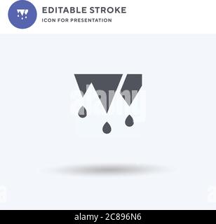 Stalactite icon vector, filled flat sign, solid pictogram isolated on white, logo illustration. Stalactite icon for presentation. Stock Vector