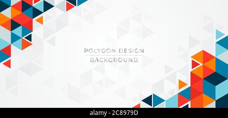 Polygon colorful design triangle shape pattern with space for content. vector illustration. Stock Vector