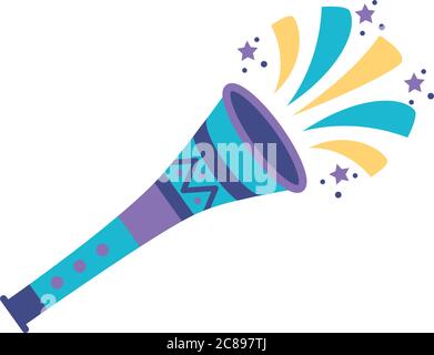 carnival cornet flat style icon vector illustration design Stock Vector