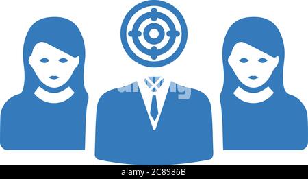 Target people icon. Perfect for use in designing and developing websites, presentations, stock images, Promotional Materials, Illustrations or Info gr Stock Vector