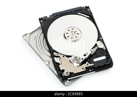 hard disc drive isolated on white Stock Photo
