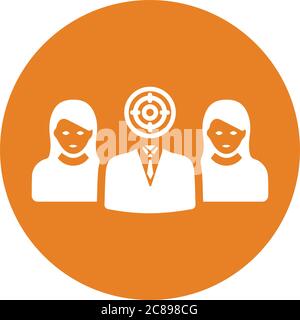 Target people icon. Perfect for use in designing and developing websites, presentations, stock images, Promotional Materials, Illustrations or Info gr Stock Vector
