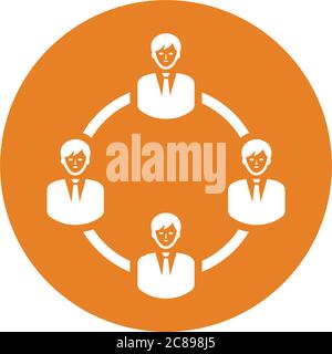 People connection icon. Perfect for use in designing and developing websites, presentations, stock images, Promotional Materials, Illustrations or Inf Stock Vector