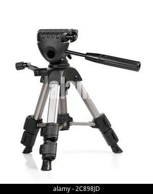 dslr camera tripod isolated on white Stock Photo