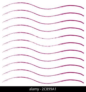 Ink pink grunge stripes set. Vector illustration. Stock Vector