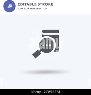Notebook icon vector, filled flat sign, solid pictogram isolated on white, logo illustration. Notebook icon for presentation. Stock Vector