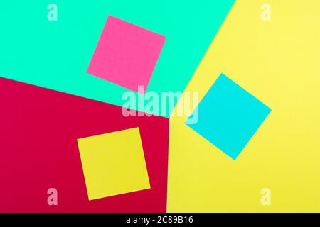 Colored paper in geometric. Bright color paper texture background. Trend colors, geometric paper background. Colorful of soft paper background. Stock Photo