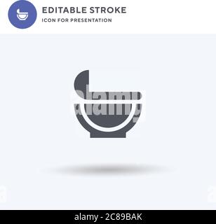 Gravy icon vector, filled flat sign, solid pictogram isolated on white, logo illustration. Gravy icon for presentation. Stock Vector