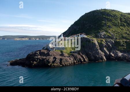 Fort Amherst And Lighthouse On The South Side Of The Narrows The Entrance To St John's Harbour Newfoundland Canada Stock Photo