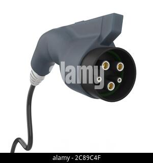 Electric Car Charging Plug Isolated Stock Photo