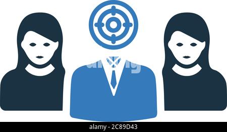 Target people icon. Perfect for use in designing and developing websites, presentations, stock images, Promotional Materials, Illustrations or Info gr Stock Vector