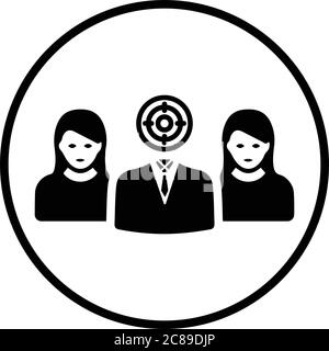 Target people icon. Perfect for use in designing and developing websites, presentations, stock images, Promotional Materials, Illustrations or Info gr Stock Vector