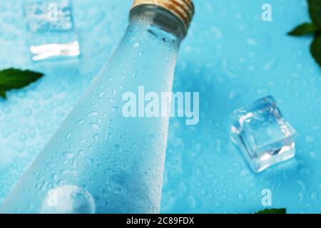 Bottle of cold water with drops isolated on white background Stock Photo -  Alamy