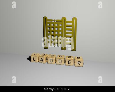 3D graphical image of LADDER vertically along with text built by ...