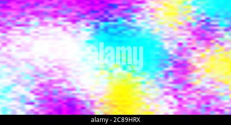 Holographic vector background. Mesmerizing neon glitch effect. Polar lights liquid colors background. Ultraviolet metallic paper. Template for present Stock Vector
