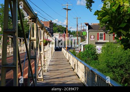 CLINTON, NJ -14 JUL 2020- View of buildings in downtown historic Clinton, Hunterdon County, New Jersey, United States. Stock Photo