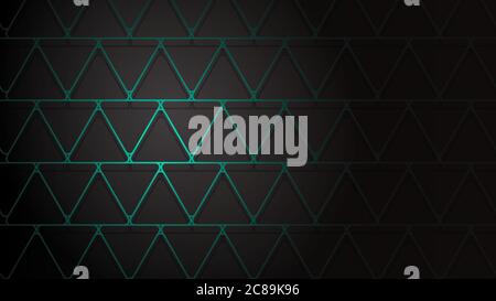 Abstract background of intersecting triangles with shadows in dark colors Stock Vector