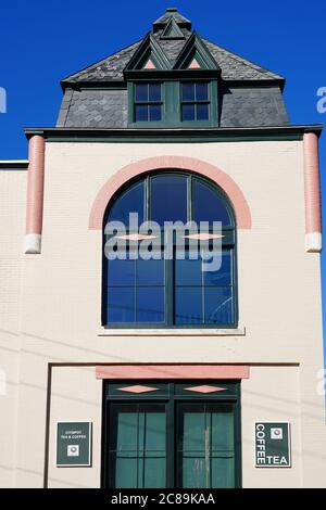 CLINTON, NJ -14 JUL 2020- View of buildings in downtown historic Clinton, Hunterdon County, New Jersey, United States. Stock Photo