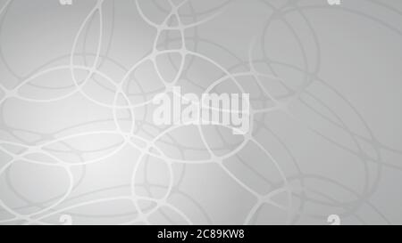 Abstract background of intersecting circles with shadows in gray colors Stock Vector