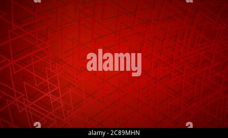 Abstract background of intersecting triangles with shadows in red colors Stock Vector