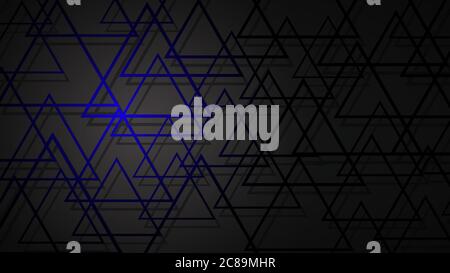 Abstract background of intersecting triangles with shadows in dark colors Stock Vector