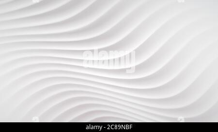 Abstract background with wavy lines in white colors Stock Vector