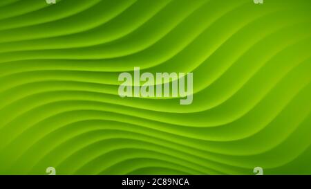 Abstract background with wavy lines in green colors Stock Vector