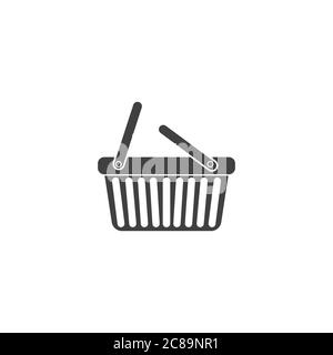 Basket vector icon, Shopping Sign Online shop or e-shop concept Stock Vector