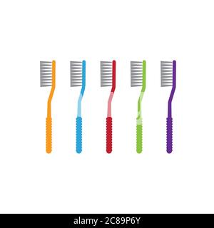 Toothbrush Vector icon illustration design template Stock Vector