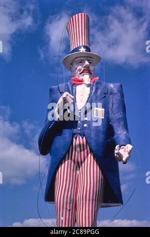 Uncle Sam Fast Food Symbol, Toledo, Ohio, USA, John Margolies Roadside America Photograph Archive, 1987 Stock Photo