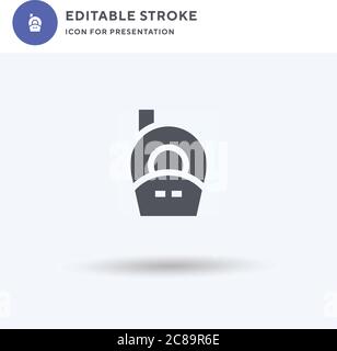 Walkie icon vector, filled flat sign, solid pictogram isolated on white, logo illustration. Walkie icon for presentation. Stock Vector