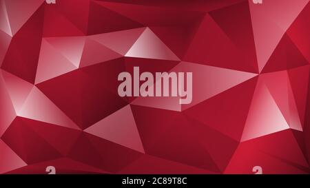 Abstract polygonal background of many triangles in red colors Stock Vector