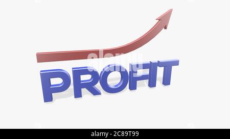 3d business finance growth bar graph curve Stock Photo