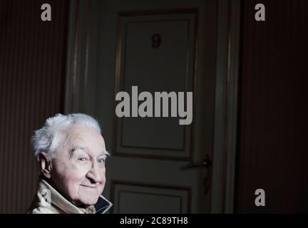 ***FILE PHOTO*** Milos Nesvadba, Czech actor, writer, illustrator and artist, poses for the portrait photography on March 8, 2010, in Prague, Czech Re Stock Photo