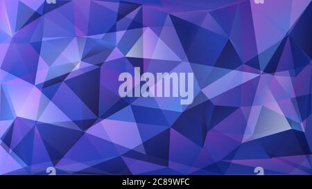 Abstract polygonal background of many triangles in blue colors Stock Vector