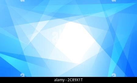 Abstract background of straight intersecting lines and polygons in light blue colors Stock Vector