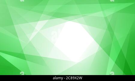 Abstract background of straight intersecting lines and polygons in green colors Stock Vector