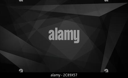 Abstract background of straight intersecting lines and polygons in black colors Stock Vector