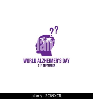 World Alzheimer's Day vector design template banner image Stock Vector