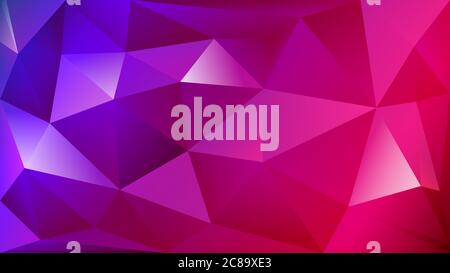 Abstract polygonal background of many triangles in purple colors Stock Vector
