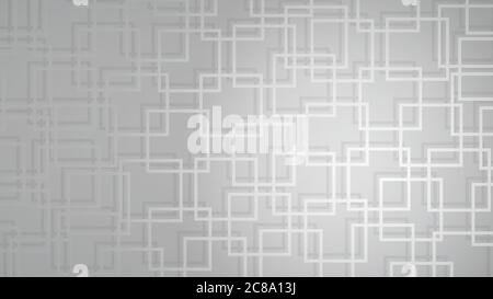 Abstract background of intersecting squares with shadows in gray colors Stock Vector