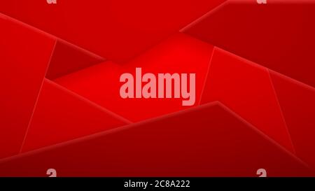 Abstract background of polygonal tiles in red colors Stock Vector
