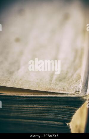 Close-up of the pages of an old book Stock Photo