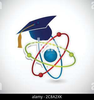 Science education symbol illustration design over a white background Stock Vector